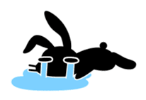 Cute Black Rabbit sticker #2074328