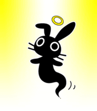 Cute Black Rabbit sticker #2074330