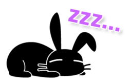 Cute Black Rabbit sticker #2074332