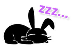 Cute Black Rabbit sticker #2074332