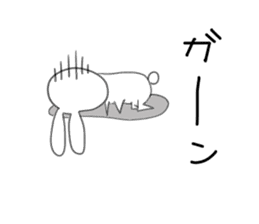 Yuruki-ra rabbit sticker #2074544