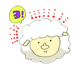 New Year's card of sheep in 2015 sticker #2076322