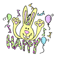 Yellow Bunny sticker #2076551