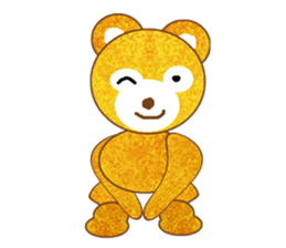 Golden teddy bear sticker #2077734