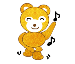 Golden teddy bear sticker #2077740