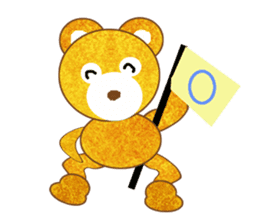Golden teddy bear sticker #2077742