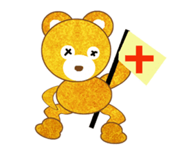 Golden teddy bear sticker #2077743