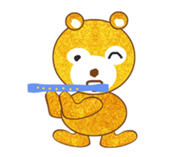 Golden teddy bear sticker #2077744