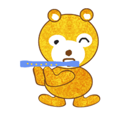 Golden teddy bear sticker #2077744