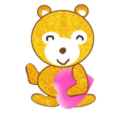Golden teddy bear sticker #2077748
