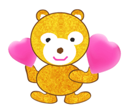 Golden teddy bear sticker #2077749