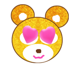 Golden teddy bear sticker #2077751