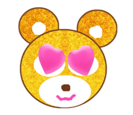 Golden teddy bear sticker #2077751