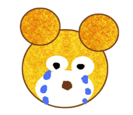 Golden teddy bear sticker #2077752