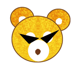 Golden teddy bear sticker #2077753