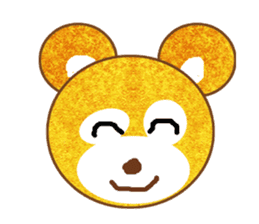 Golden teddy bear sticker #2077754