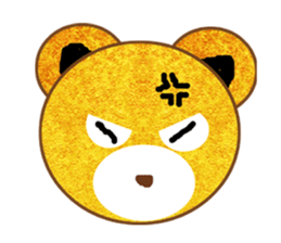 Golden teddy bear sticker #2077755