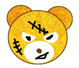Golden teddy bear sticker #2077756