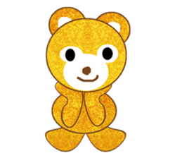Golden teddy bear sticker #2077763