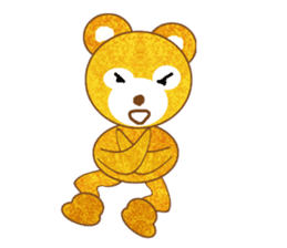 Golden teddy bear sticker #2077768