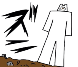 the squre cat sticker #2078493