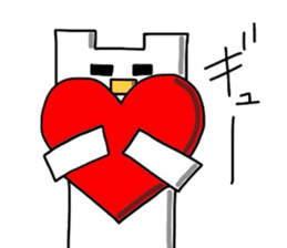 the squre cat sticker #2078496