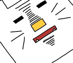 the squre cat sticker #2078507