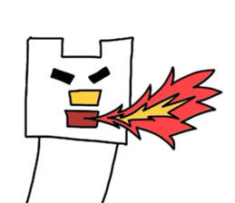 the squre cat sticker #2078515