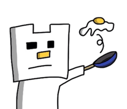 the squre cat sticker #2078516