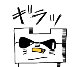 the squre cat sticker #2078518