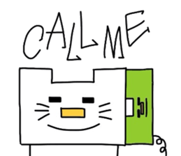 the squre cat sticker #2078520