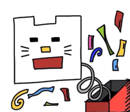 the squre cat sticker #2078523