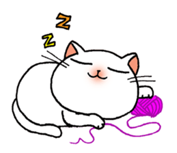 Bua Khao, a white cat sticker #2078897