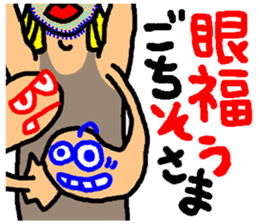 funny face manga illustration sticker #2079309