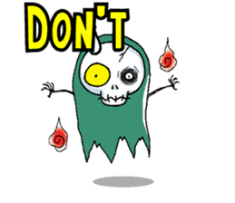 Pee Friendly ghost sticker #2079504