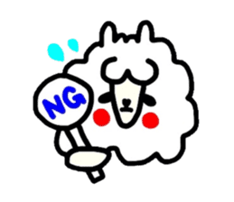 Alpaca of drooping eyes (Revision) sticker #2079590