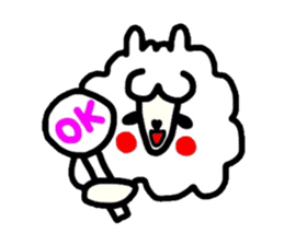Alpaca of drooping eyes (Revision) sticker #2079591