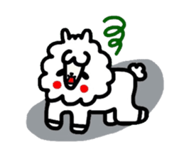 Alpaca of drooping eyes (Revision) sticker #2079597