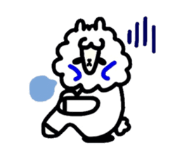 Alpaca of drooping eyes (Revision) sticker #2079598