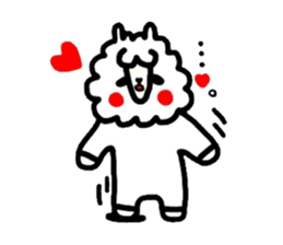 Alpaca of drooping eyes (Revision) sticker #2079606