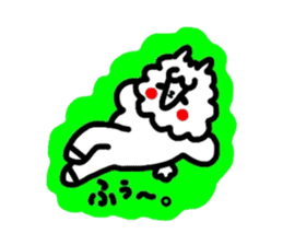 Alpaca of drooping eyes (Revision) sticker #2079612