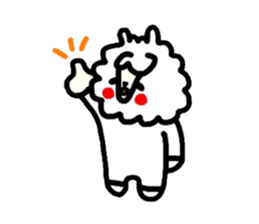 Alpaca of drooping eyes (Revision) sticker #2079620