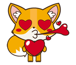 Foxy, cute little fox sticker #2079868