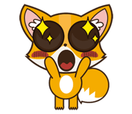 Foxy, cute little fox sticker #2079869
