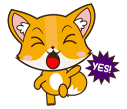 Foxy, cute little fox sticker #2079875