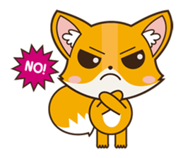 Foxy, cute little fox sticker #2079876
