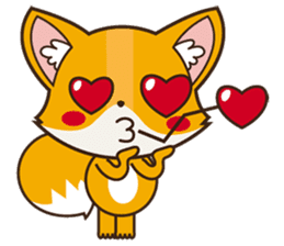 Foxy, cute little fox sticker #2079881