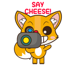 Foxy, cute little fox sticker #2079898