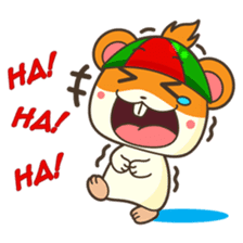 Bola, the funny and happy hamster sticker #2080947