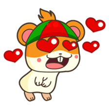 Bola, the funny and happy hamster sticker #2080948